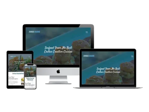 Referenzprojekt Zorbas Seaside Restaurant: Webdesign · Gastronomie